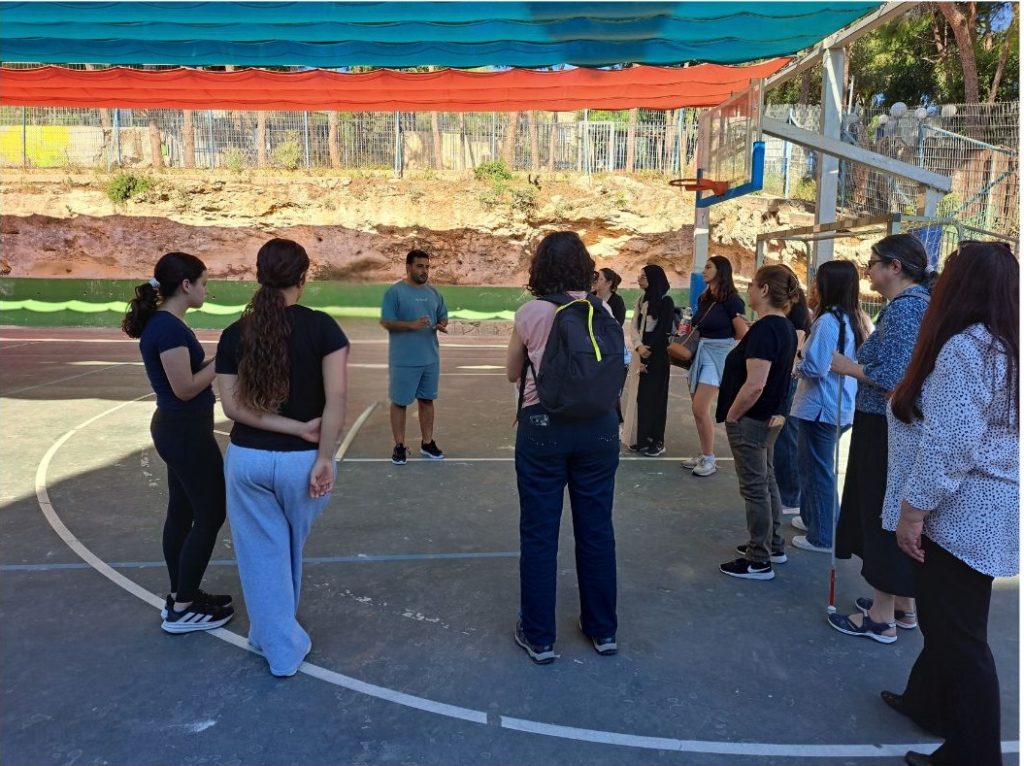 שיעור ספורט במסגרת קורס יישומים בקידום בריאות שנהל תשפה