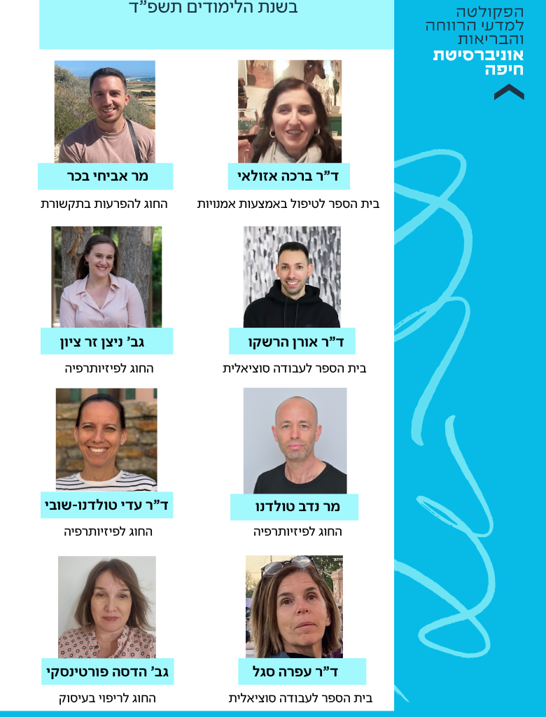 חברי וחברות הסגל העמית המצטיינים בהוראה בשנת הלימודים תשפ”ד
