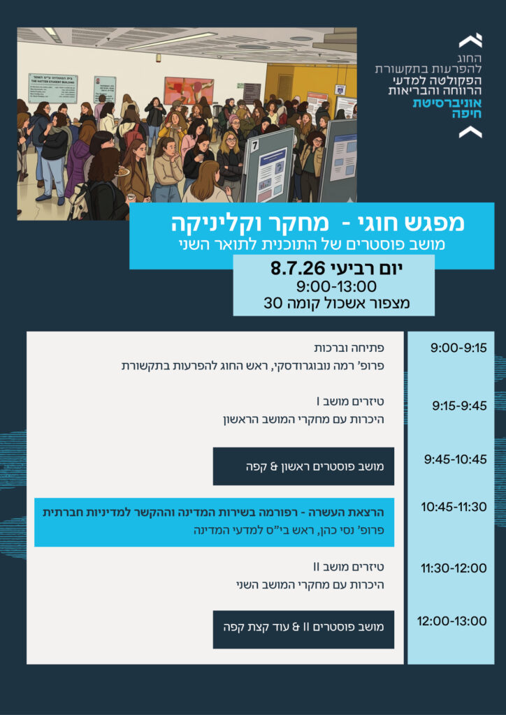 תוכנית הכנס הפרעות בתקשורת - מפגש מחקר וקליניקה של תכניות התואר השני