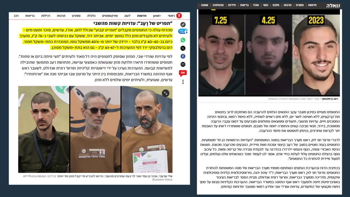 פרופ’ רונית אנדוולט מבית הספר לבריאות הציבור השתתפה בכתיבת דוח רפואי המזהיר כי החטופים בעזה סובלים מהרעבה מכוונת